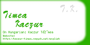 timea kaczur business card
